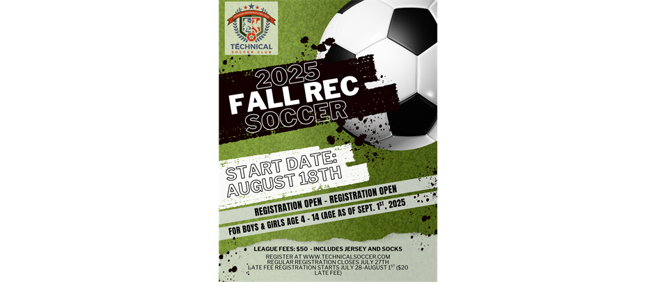 Fall Registration now OPEN!